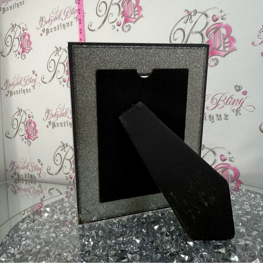 Picture frame sparkly silver Glitter Accent Picture Frame - Black and Silver